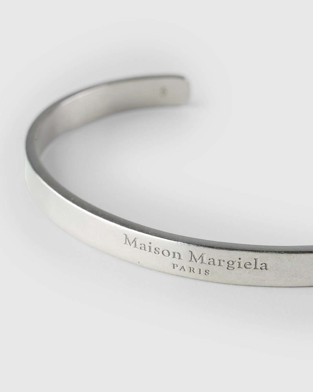 Maison Margiela – Logo Cuff Bracelet Silver | Highsnobiety Shop